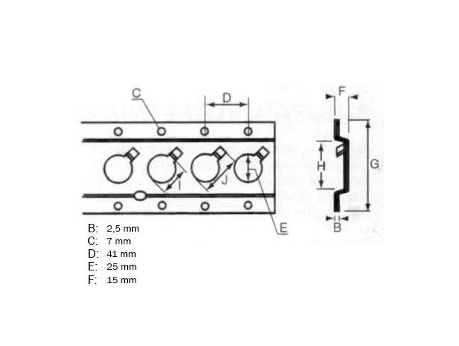 Bindrail per meter | Afbeelding 2 | AWB Onderdelen