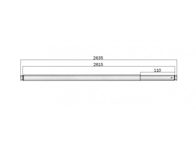 Telescoopstang voor ladingrail | Afbeelding 2 | Aanhangwagens XXL West-Brabant